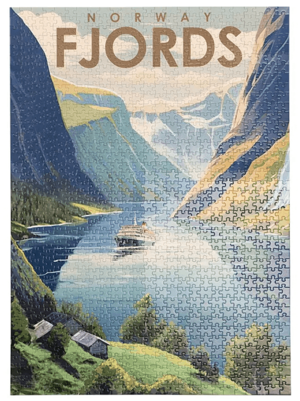 Puslespill retro Fjords