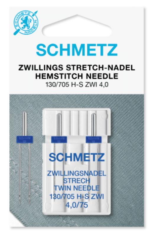 SCHMETZ symaskinnåler tvillingnål stretch